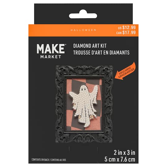 2" x 3" Ghost Acrylic Surface Diamond Art Kit with Frame by Make Market®